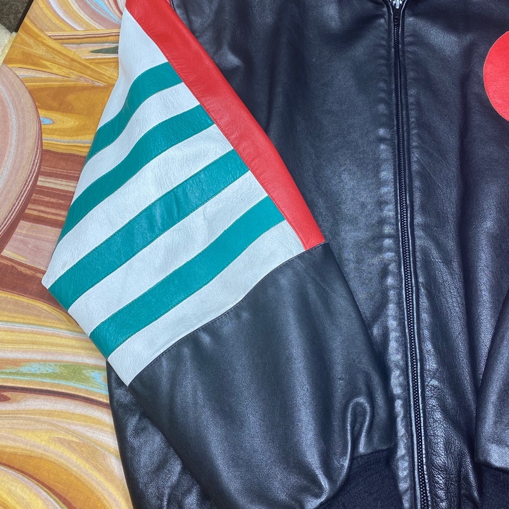 Vintage 9 Ball Leather Jacket 90’s Seinfeld Color - Picture 2 of 9